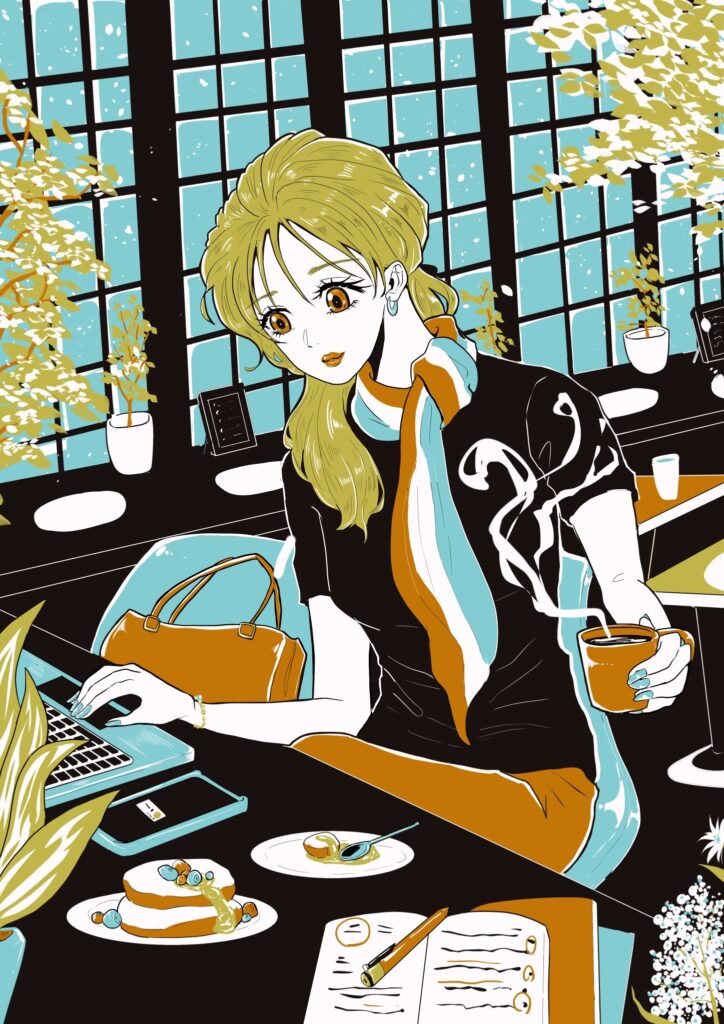 Coloso(コロソ)モ誰先生のイラスト講座受講前の作品(Before)