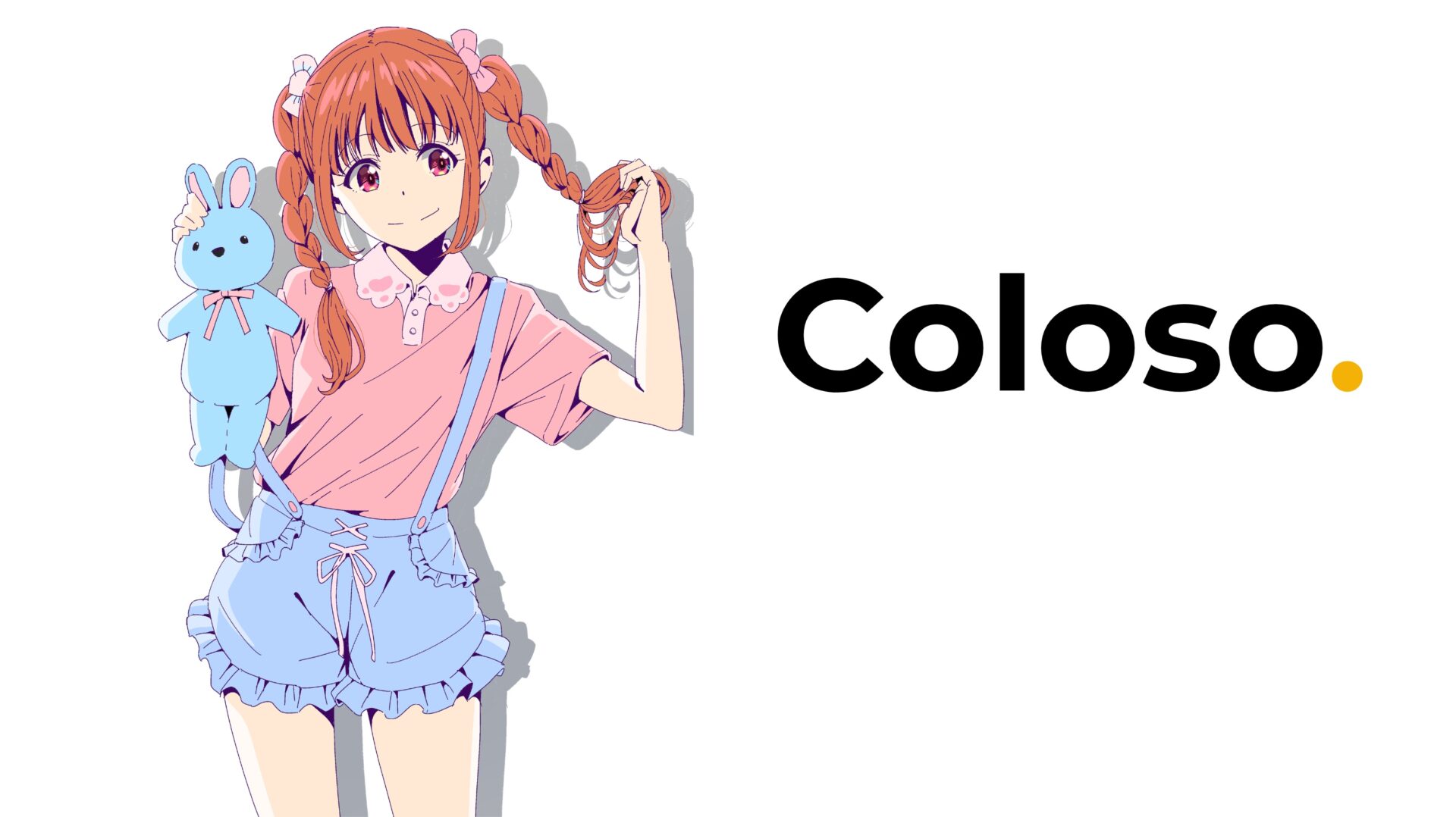 Coloso(コロソ)hide「どんな角度からでも描けるようになる人物画練習ドリル」|ツインテール少女キャラ単体のカラー作品