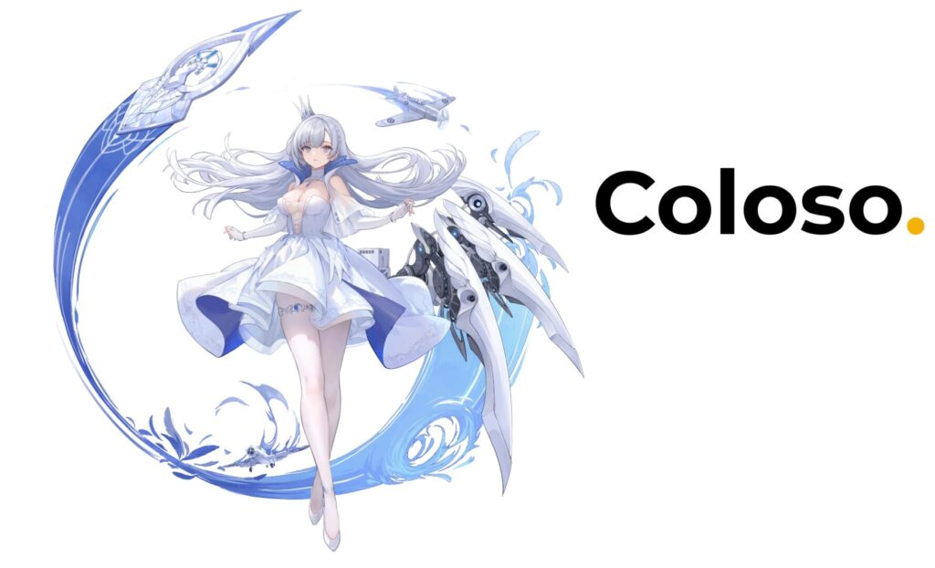 Coloso Nekojira講座CTA|青い衣装の女性キャラクターと機械の鳥